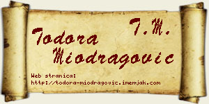 Todora Miodragović vizit kartica